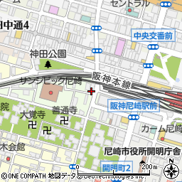 兵庫県尼崎市西御園町117周辺の地図
