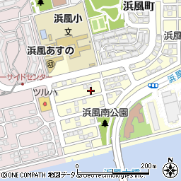 兵庫県芦屋市浜風町10-14周辺の地図