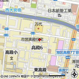 大阪市営高殿住宅２号館周辺の地図