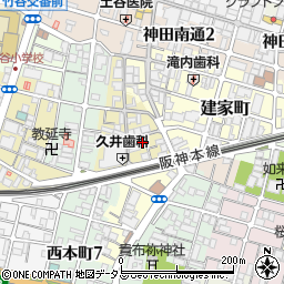 兵庫県尼崎市玄番北之町周辺の地図