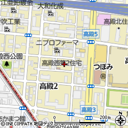 大阪市営高殿西第２住宅周辺の地図