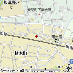 静岡県浜松市中央区材木町71周辺の地図