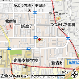 大阪市立旭東幼稚園周辺の地図