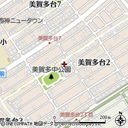 兵庫県神戸市西区美賀多台2丁目18周辺の地図