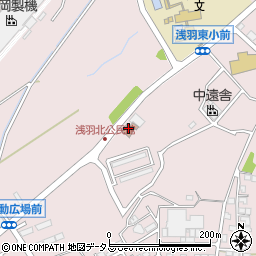 袋井市浅羽北公民館体育館周辺の地図
