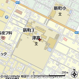 津高校同窓会事務局周辺の地図