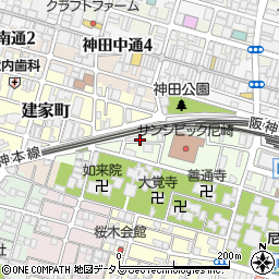 兵庫県尼崎市西御園町139-1周辺の地図