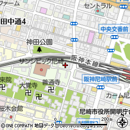 兵庫県尼崎市西御園町119-3周辺の地図