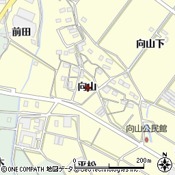 愛知県豊橋市船渡町向山周辺の地図