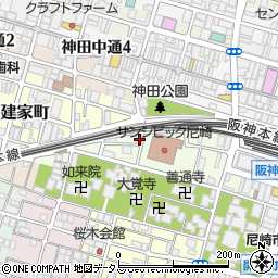 兵庫県尼崎市西御園町135周辺の地図