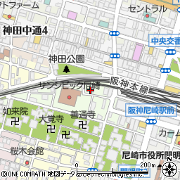 兵庫県尼崎市西御園町125-2周辺の地図