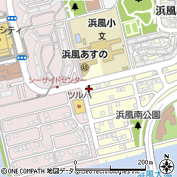 兵庫県芦屋市浜風町9-15周辺の地図