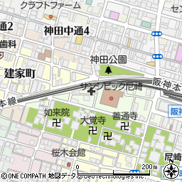 兵庫県尼崎市西御園町136周辺の地図