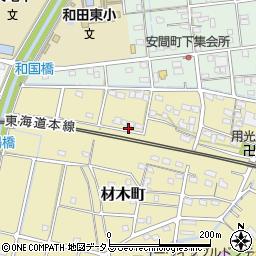 静岡県浜松市中央区材木町112周辺の地図