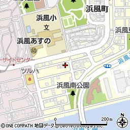 兵庫県芦屋市浜風町10-10周辺の地図