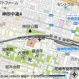 兵庫県尼崎市西御園町125周辺の地図