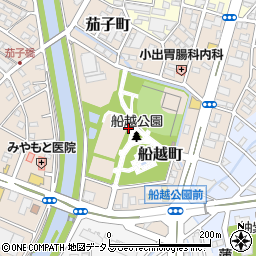浜松市役所　中区役所中区内その他施設船越公園周辺の地図