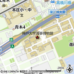 神戸大学海事科学部　海事科学研究科教務係周辺の地図