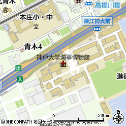 神戸大学海事博物館周辺の地図