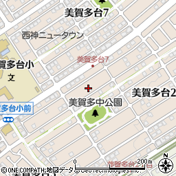 兵庫県神戸市西区美賀多台2丁目20周辺の地図
