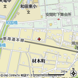 静岡県浜松市中央区材木町113周辺の地図