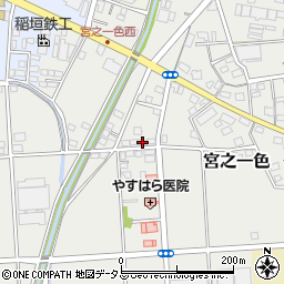 静岡県磐田市宮之一色690周辺の地図