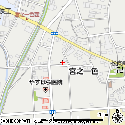 静岡県磐田市宮之一色809周辺の地図
