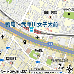 鳴尾書店周辺の地図