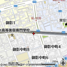 パークジャパン兵庫御影第１駐車場周辺の地図