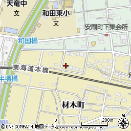 静岡県浜松市中央区材木町117周辺の地図
