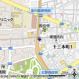 大阪府大阪市淀川区十三本町1丁目19-12周辺の地図