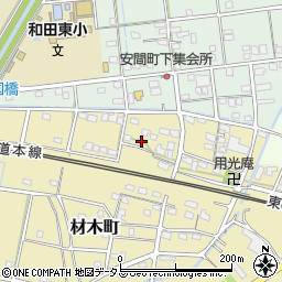 静岡県浜松市中央区材木町84周辺の地図