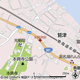本興寺前周辺の地図