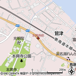本興寺前周辺の地図