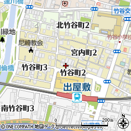 兵庫県尼崎市竹谷町2丁目84周辺の地図