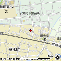 静岡県浜松市中央区材木町89周辺の地図