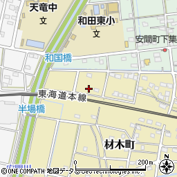 静岡県浜松市中央区材木町133周辺の地図