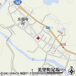 三重県津市美里町足坂周辺の地図