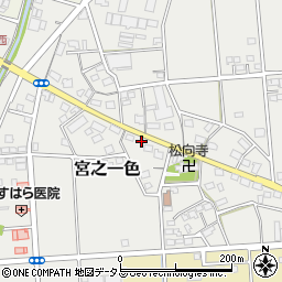 静岡県磐田市宮之一色421周辺の地図