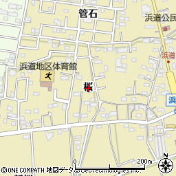 愛知県豊橋市浜道町桜周辺の地図