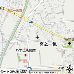 静岡県磐田市宮之一色809-2周辺の地図