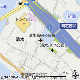 清水新田公民館周辺の地図