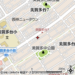 兵庫県神戸市西区美賀多台2丁目21周辺の地図