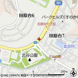 大阪府四條畷市田原台周辺の地図