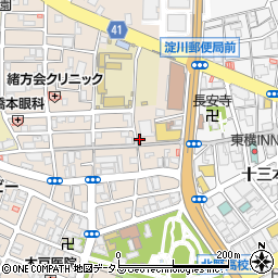 鮨桝十三店周辺の地図