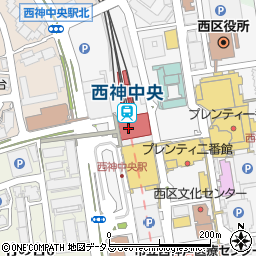 東急リバブル株式会社　西神中央センター周辺の地図