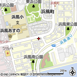 兵庫県芦屋市浜風町9-2周辺の地図