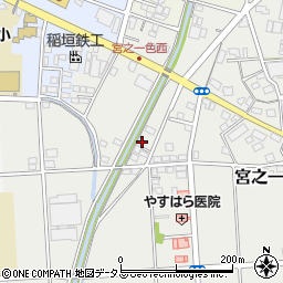 静岡県磐田市宮之一色677周辺の地図