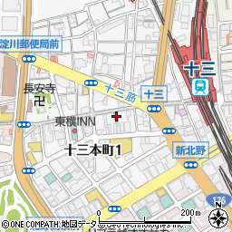 鮨 酒 肴 杉玉 十三周辺の地図