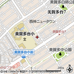 兵庫県神戸市西区美賀多台7丁目25周辺の地図